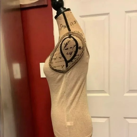 Cato metallic knit tank top sweater size small - Picture 3 of 7
